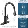 imageFORIOUS Kitchen Faucets with Water Filter 2 in 1 Stainless Steel Pull Down Sink Faucet and Purfied Water Faucet High Arc Single Handle with Detachable Deck for 1 or 3 Hole Brushed NickelMatte Black