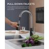 imageFORIOUS Kitchen Faucets with Water Filter 2 in 1 Stainless Steel Pull Down Sink Faucet and Purfied Water Faucet High Arc Single Handle with Detachable Deck for 1 or 3 Hole Brushed NickelBlackChrome