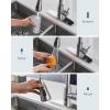 imageFORIOUS Kitchen Faucets with Water Filter 2 in 1 Stainless Steel Pull Down Sink Faucet and Purfied Water Faucet High Arc Single Handle with Detachable Deck for 1 or 3 Hole Brushed NickelStainless Steel