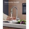 imageFORIOUS Kitchen Faucets with Water Filter 2 in 1 Stainless Steel Pull Down Sink Faucet and Purfied Water Faucet High Arc Single Handle with Detachable Deck for 1 or 3 Hole Brushed NickelStainless Steel