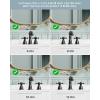 imageFORIOUS Matte Black 3 Hole Brass Vintage Farmhouse Bathroom Faucet 8 Inch Widespread Bathroom Faucets 2 Cross Handles with Metal Pop Up Drain and Supply Hoses for RV VanityBlack