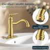 imageFORIOUS Matte Black Bathroom Vanity Faucet  Single Handle 1 Hole Basin Sink Faucet with PopUp Drain and 24quot Water Hose LeadFree Solid Brass ConstructionBrushed Gold