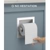 imageFORIOUS Recessed Toilet Paper Holder Stainless Steel Durable Tissue Roll Holder Wall Mount for Bathroom Space Saving Design with Mounting Bracket in Wall Toilet Paper Dispenser Insert Matte BlackWhite