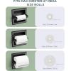imageFORIOUS Recessed Toilet Paper Holder Stainless Steel Durable Tissue Roll Holder Wall Mount for Bathroom Space Saving Design with Mounting Bracket in Wall Toilet Paper Dispenser Insert Matte BlackMatte Black