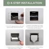 imageFORIOUS Recessed Toilet Paper Holder Stainless Steel Durable Tissue Roll Holder Wall Mount for Bathroom Space Saving Design with Mounting Bracket in Wall Toilet Paper Dispenser Insert Matte BlackStainless Steel