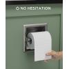 imageFORIOUS Recessed Toilet Paper Holder Stainless Steel Durable Tissue Roll Holder Wall Mount for Bathroom Space Saving Design with Mounting Bracket in Wall Toilet Paper Dispenser Insert Matte BlackStainless Steel