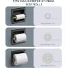 imageFORIOUS Recessed Toilet Paper Holder Stainless Steel Durable Tissue Roll Holder Wall Mount for Bathroom Space Saving Design with Mounting Bracket in Wall Toilet Paper Dispenser Insert Matte BlackBlackgold
