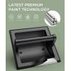 imageFORIOUS Recessed Toilet Paper Holder Stainless Steel Durable Tissue Roll Holder Wall Mount for Bathroom Space Saving Design with Mounting Bracket in Wall Toilet Paper Dispenser Insert Matte BlackMatte Black