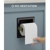 imageFORIOUS Recessed Toilet Paper Holder Stainless Steel Durable Tissue Roll Holder Wall Mount for Bathroom Space Saving Design with Mounting Bracket in Wall Toilet Paper Dispenser Insert Matte BlackBlackgold