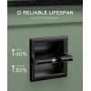 imageFORIOUS Recessed Toilet Paper Holder Stainless Steel Durable Tissue Roll Holder Wall Mount for Bathroom Space Saving Design with Mounting Bracket in Wall Toilet Paper Dispenser Insert Matte BlackOil Rubbed Bronze