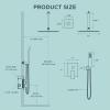imageFORIOUS Shower Head System 10 Inch Rain Shower Faucet Set with Handheld Spray Combo Roughin Valve Solid Brass Pressure Balanced Valve Trim Kit Ceiling Mount Brushed GoldMatte Black