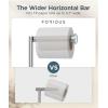 imageFORIOUS Toilet Paper Holder Stand Modern Freestanding Tissue Roll Holder for Bathroom Durable SUS 304 Stainless Steel and Weighted Base Toilet Paper Stand Storage for 4 Rolls Brushed GoldStainless Steel