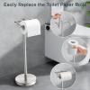 imageFORIOUS Toilet Paper Holder Wall Mount Stainless Steel Rustproof Double Post Pivoting Tissue Roll Holder for Bathroom Commercial Toilet Paper Dispenser Matte Black SquareStainless Steel