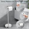 imageFORIOUS Toilet Paper Holder Wall Mount Stainless Steel Rustproof Double Post Pivoting Tissue Roll Holder for Bathroom Commercial Toilet Paper Dispenser Matte Black SquareChrome
