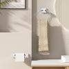 imageFORIOUS Toilet Paper Holder Wall Mount and Hand Towel Ring Set SUS 304 Stainless Steel Double Post Pivoting Tissue Roll Holder Modern Bathroom Hardware Accessories Set Matte BlackChrome