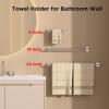 imageFORIOUS Towel Bar for Bathroom Wall Mounted 304 Stainless Steel Towel Racks Includes Wall Mounting Hardware Suitable for Bathroom RV Brushed Nickel 9 Inch