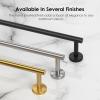 imageFORIOUS Towel Bar for Bathroom Wall Mounted 304 Stainless Steel Towel Racks Includes Wall Mounting Hardware Suitable for Bathroom RV Brushed Nickel 9 Inch
