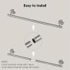 imageFORIOUS Towel Racks for Bathroom Wall Mounted Stainless Steel Bathroom Towel Rack 24 Inch Includes Wall Mounting Hardware Brushed Nickel Total Length 26InchStainless Steel