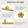 imageFORIOUS Towel Racks for Bathroom Wall Mounted Stainless Steel Bathroom Towel Rack 24 Inch Includes Wall Mounting Hardware Brushed Nickel Total Length 26InchBrushed Gold
