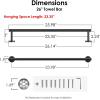 imageFORIOUS Towel Racks for Bathroom Wall Mounted Stainless Steel Bathroom Towel Rack 24 Inch Includes Wall Mounting Hardware Brushed Nickel Total Length 26InchMatte Black