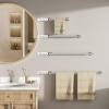 imageFORIOUS Towel Racks for Bathroom Wall Mounted Stainless Steel Bathroom Towel Rack 24 Inch Includes Wall Mounting Hardware Brushed Nickel Total Length 26InchStainless Steel