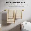 imageFORIOUS Towel Racks for Bathroom Wall Mounted Stainless Steel Bathroom Towel Rack 24 Inch Includes Wall Mounting Hardware Brushed Nickel Total Length 26InchBrushed Gold