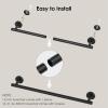 imageFORIOUS Towel Racks for Bathroom Wall Mounted Stainless Steel Bathroom Towel Rack 24 Inch Includes Wall Mounting Hardware Brushed Nickel Total Length 26InchMatte Black