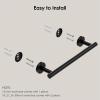 imageFORIOUS Towel Racks for Bathroom Wall Mounted Stainless Steel Bathroom Towel Rack 24 Inch Includes Wall Mounting Hardware Brushed Nickel Total Length 26InchMatte Black