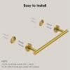imageFORIOUS Towel Racks for Bathroom Wall Mounted Stainless Steel Bathroom Towel Rack 24 Inch Includes Wall Mounting Hardware Brushed Nickel Total Length 26InchBrushed Gold