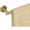 imageFORIOUS Towel Racks for Bathroom Wall Mounted Stainless Steel Bathroom Towel Rack 24 Inch Includes Wall Mounting Hardware Brushed Nickel Total Length 26InchBrushed Gold