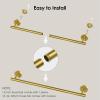 imageFORIOUS Towel Racks for Bathroom Wall Mounted Stainless Steel Bathroom Towel Rack 24 Inch Includes Wall Mounting Hardware Brushed Nickel Total Length 26InchBrushed Gold