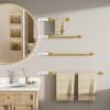 imageFORIOUS Towel Racks for Bathroom Wall Mounted Stainless Steel Bathroom Towel Rack 24 Inch Includes Wall Mounting Hardware Brushed Nickel Total Length 26InchBrushed Gold