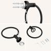 imageFORIOUS Towel Ring SUS304 Stainless Steel Modern Hand Towel Holder Rack Hanger Round for Bathroom Wall Mounted Ideal for Bath Kitchen RV Matte BlackMatte Black