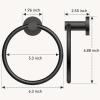 imageFORIOUS Towel Ring SUS304 Stainless Steel Modern Hand Towel Holder Rack Hanger Round for Bathroom Wall Mounted Ideal for Bath Kitchen RV Matte BlackOil Rubbed Bronze