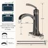 imageForious Black Bathroom Faucets Tall Waterfall Bathroom Faucet Single Handle One Hole Deck Mount Bowl Vessel Sink Faucet Bathroom with Metal Pop Up Drain and Supply LinesOil Rubbed Bronze