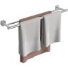 imageFORIOUS Double Towel Bar 24 Inch Dual Towel Racks for Bathroom Heavy Duty SUS304 Stainless Steel Towel Holder Rail Wall Mount Includes Wall Mounting Hardware Matte BlackStainless Steel