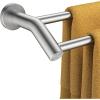 imageFORIOUS Double Towel Bar 24quot Heavy Duty SUS304 Stainless Steel Dual Towel Racks for Bathroom Wall Mount Space Saving Towel Rod Towel Holder Rail Brushed NickelStainless Steel
