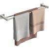 imageFORIOUS Double Towel Bar Racks Holder for Bathroom 24 Inch Heavy Duty SUS304 Stainless Steel Square Dual Towel Rail Wall Mount Brushed NickelStainless Steel