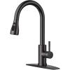 imageFORIOUS Kitchen Faucets with Water Filter 2 in 1 Stainless Steel Pull Down Sink Faucet and Purfied Water Faucet High Arc Single Handle with Detachable Deck for 1 or 3 Hole Brushed NickelOil Rubbed Bronze