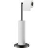 imageFORIOUS Toilet Paper Holder Stand Modern Freestanding Tissue Roll Holder for Bathroom Durable SUS 304 Stainless Steel and Weighted Base Toilet Paper Stand Storage for 4 Rolls Brushed GoldOil Rubbed Bronze