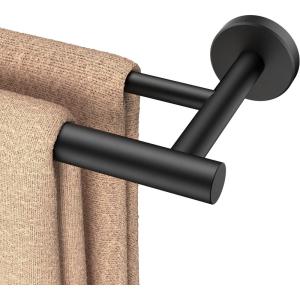 imageFORIOUS Double Towel Bar 24 Inch Dual Towel Racks for Bathroom Heavy Duty SUS304 Stainless Steel Towel Holder Rail Wall Mount Includes Wall Mounting Hardware Matte BlackMatte Black
