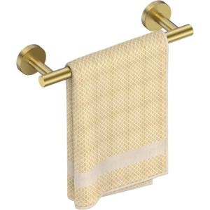 imageFORIOUS Towel Racks for Bathroom Wall Mounted Stainless Steel Bathroom Towel Rack 24 Inch Includes Wall Mounting Hardware Brushed Nickel Total Length 26InchBrushed Gold
