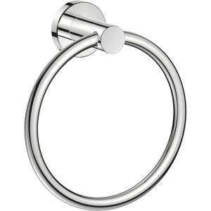 imageFORIOUS Towel Ring SUS304 Stainless Steel Modern Hand Towel Holder Rack Hanger Round for Bathroom Wall Mounted Ideal for Bath Kitchen RV Matte BlackChrome