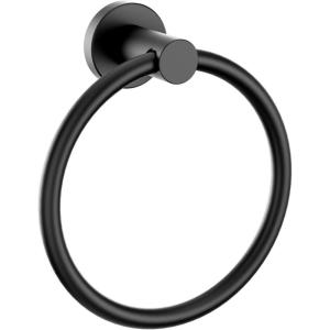 imageFORIOUS Towel Ring SUS304 Stainless Steel Modern Hand Towel Holder Rack Hanger Round for Bathroom Wall Mounted Ideal for Bath Kitchen RV Matte BlackMatte Black
