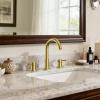 imageFORIOUS 8 inch Bathroom Sink Faucet Widespread Vanity Bathroom Faucet with 360 Swivel High Arc Spout PopUp Drain and cUPC Supply Lines IncludedBrushed Gold