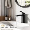 imageFORIOUS Bathroom Faucets Single Handle Brushed Nickel Bathroom Faucet with Popup Drain Aerator LeadFree cUPC NSF Certified CEC ampamp DOE Compliant Suitable for 1 or 3 HolesMatte Black