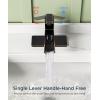 imageFORIOUS Black Bathroom Faucet Waterfall Bathroom Faucets for 1 or 3 Holes Sink with Single Handle with PopUp Drain and Water Supplies for Commercial Vanity Lavatory Restroom FarmhouseOil Rubbed Bronze