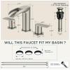 imageFORIOUS Gold Bathroom Faucet Waterfall Bathroom Faucet for Sink 3 Hole with Easy Install PopUp Drain and Water Supply 8 Inch Widespread for Vanity CamperRestroomStainless Steel