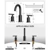 imageFORIOUS 8 Inch Widespread Brushed Gold Bathroom Faucet 3 Hole 2 Handle Gold Sink Faucet Bathroom Vanity with 360 Degree Swivel Spout with Pop Up Drain and cUPC Supply Line for 6 to 12 in SinkMatte Black