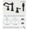 imageFORIOUS Brushed Nickel Bathroom Sink Faucet 3 Holes 2 Handle Widepsread Antique Faucet for Bathroom Sink with PopUp Drain and Water Supplies for Commercial Vanity Lavatory Restroom FarmhouseOil Rubbed Bronze